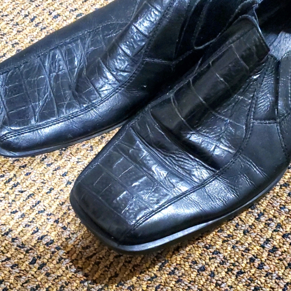 Vintage 90s men's alligator dress shoes
